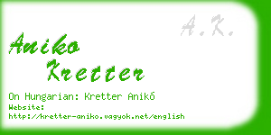 aniko kretter business card